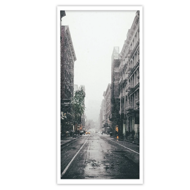 تابلو بکلیت طرح منظره شهر و باران مدل W-S3586