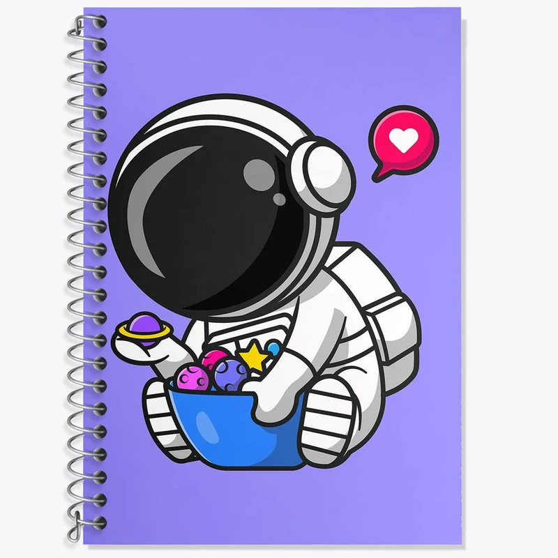 دفتر لغت 50 برگ خندالو مدل فضانورد کد 25102