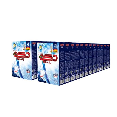 پودر ماشین لباسشویی دکوپلاس مدل optical clean وزن 500 گرم بسته 24 عددی