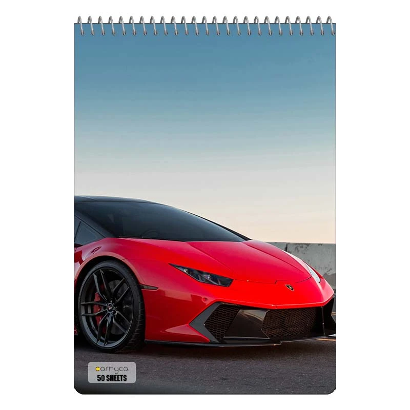 دفتر نقاشی 50 برگ سیمی کارنیکا طرح لامبورگینی هوراکان Lamborghini Huracan کد 95361