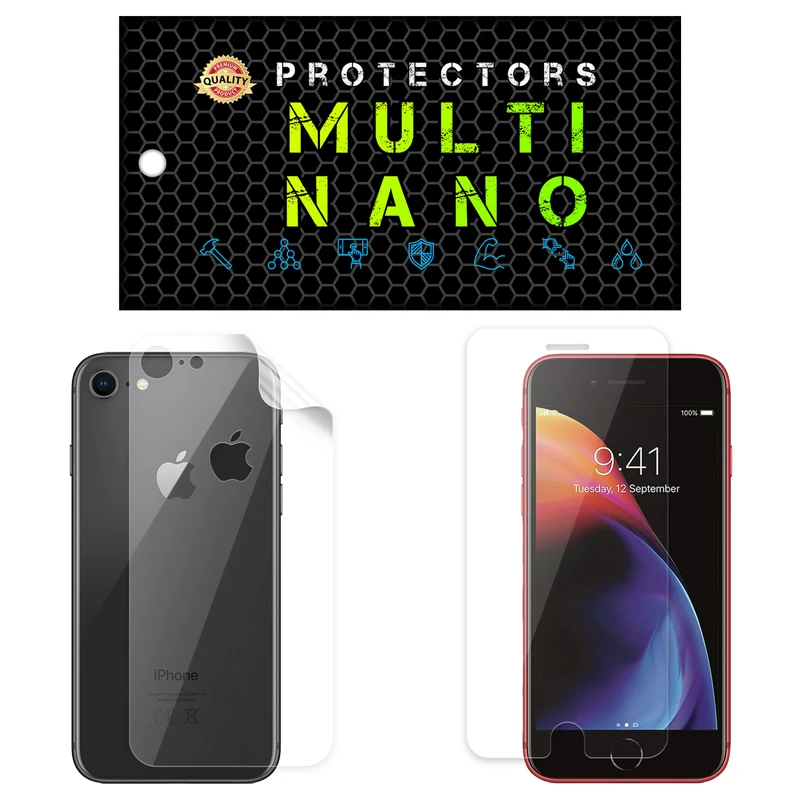 محافظ صفحه نمایش مولتی نانو مدل X-SFT مناسب برای گوشی موبایل اپل iPhone 8 به همراه محافظ پشت گوشی