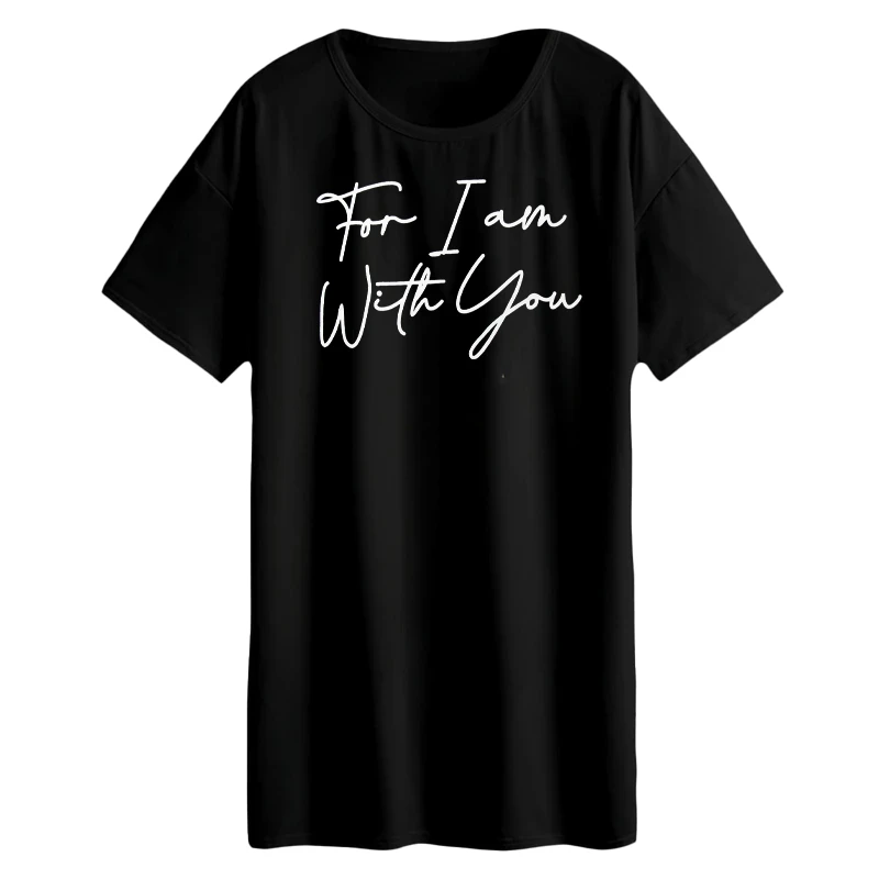 تی‌شرت لانگ آستین کوتاه زنانه مدل FOR I AM کد A1084-B