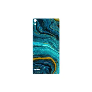 MAHOOT Turquoise marblewith golden streaks Cover Sticker for Huawei Ascend P6