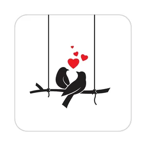 زیر لیوانی کاکتی طرح عاشقانه مدل mp36559