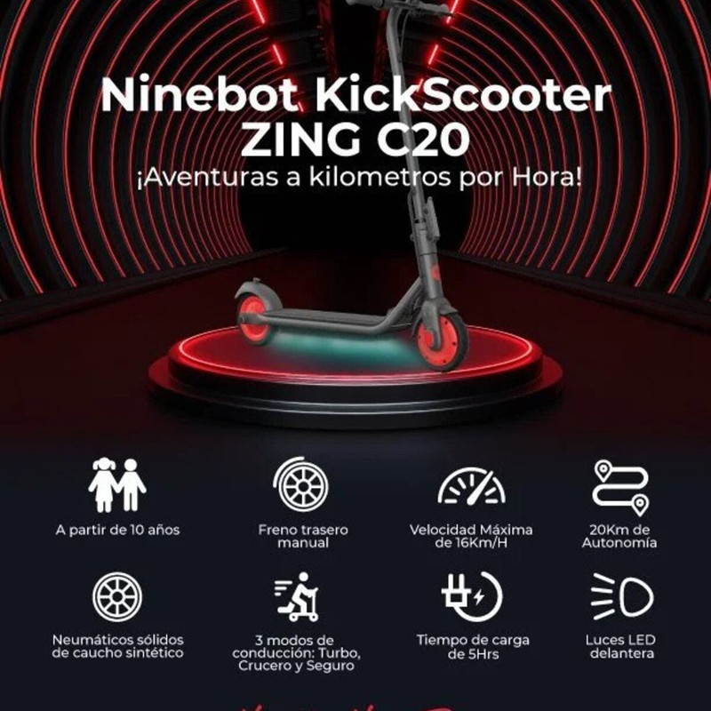 اسکوتر برقی سگوی مدل  Ninebot eKickScooter ZING C20