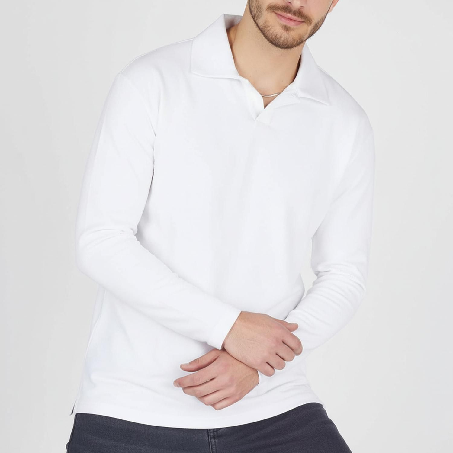 پولوشرت آستین بلند مردانه ان سی نو مدل آلن -  - 2