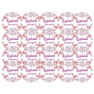 برچسب باژیکان مدل ممنون از خرید شما   کد 9011122 بسته 20 عددی