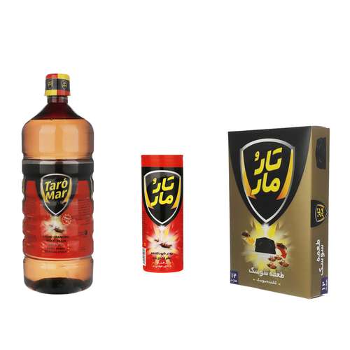 طعمه پودر و مایع سوسک کش تار و مار مدل Maaye1L-Podr-Tome حجم 1 میلی لیتر مجموعه 3 عددی