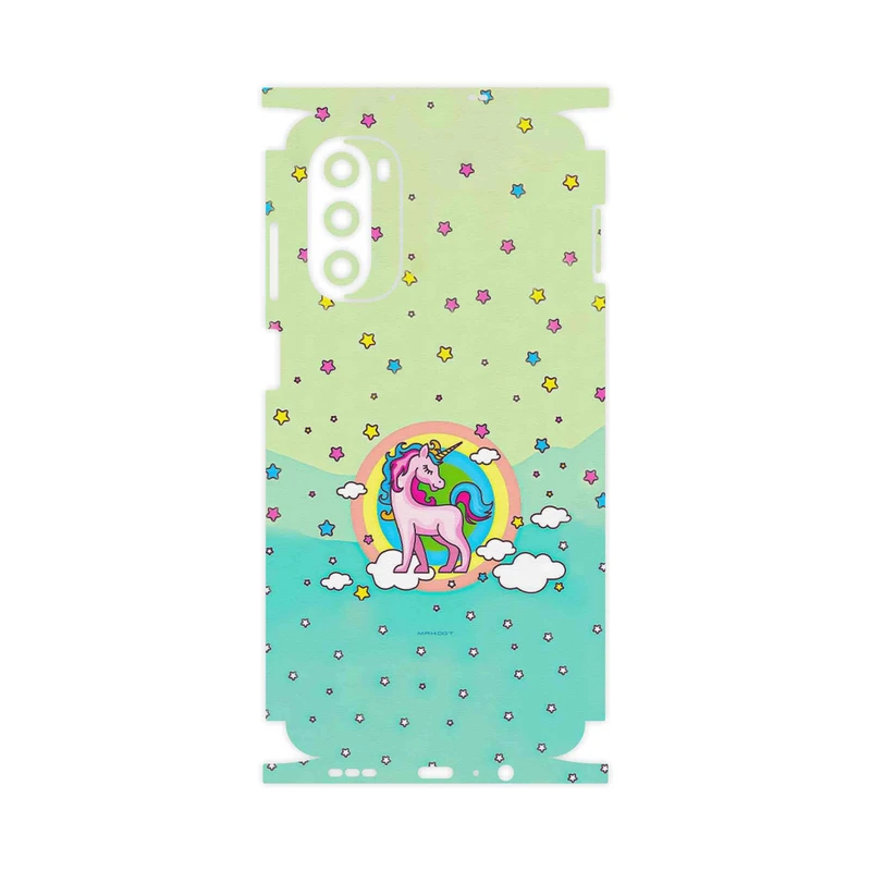 برچسب پوششی ماهوت مدل Rainbow unicorn adventure-FullSkin مناسب برای گوشی موبایل موتورولا Moto G52