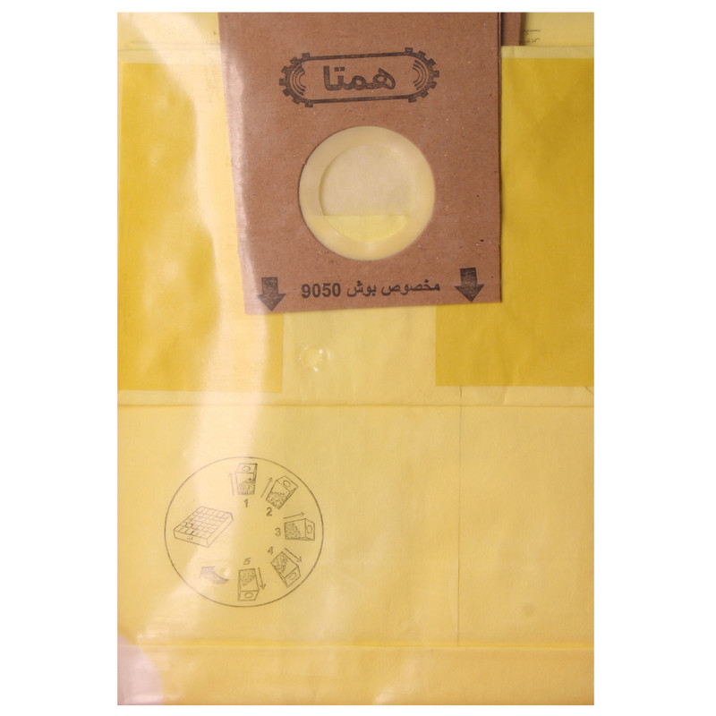 کیسه جارو برقی همتا کد 1040مناسب برای جاروهای بوش و زیمنس بسته 5 عددی