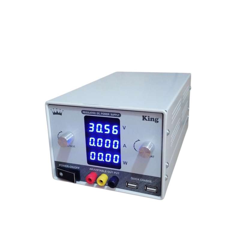 منبع تغذیه الکتریکی کینگ 30 ولت 5 آمپر مدل ATM-3010 منبع تغذیه الکتریکی کینگ 30 ولت 5 آمپر مدل ATM-3010