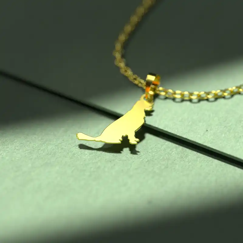 گردنبند طلا 18 عیار زنانه مدوپد مدل سگ کد J3-1-1091