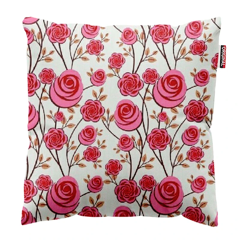 کوسن پاد آفرین طرح گل کد 3737 سایز 30*30 سانتی متر