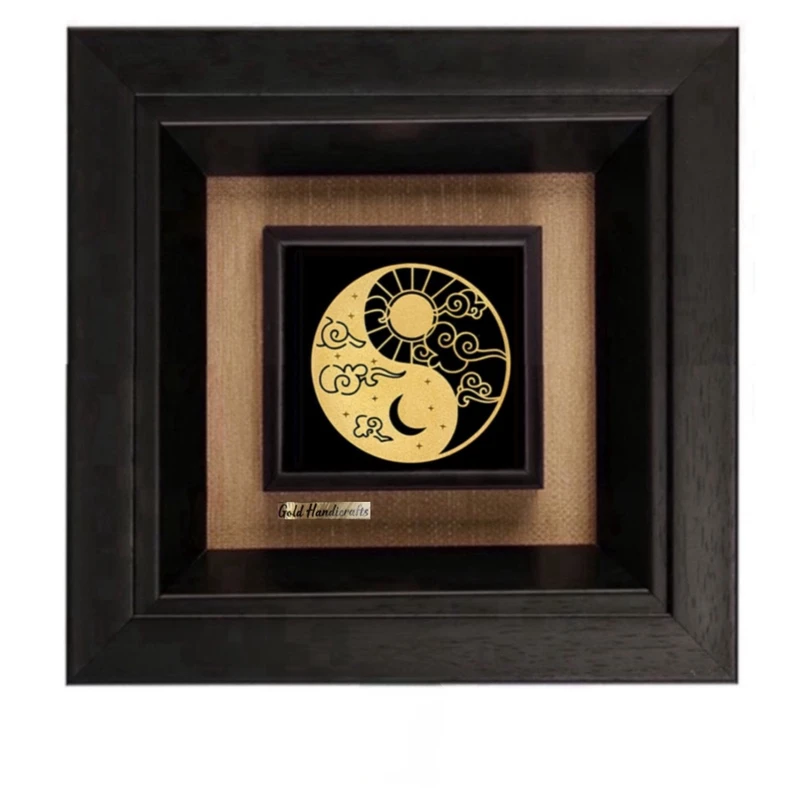 تابلو طلاکوب زرکات طرح یین یانگ مدل F191