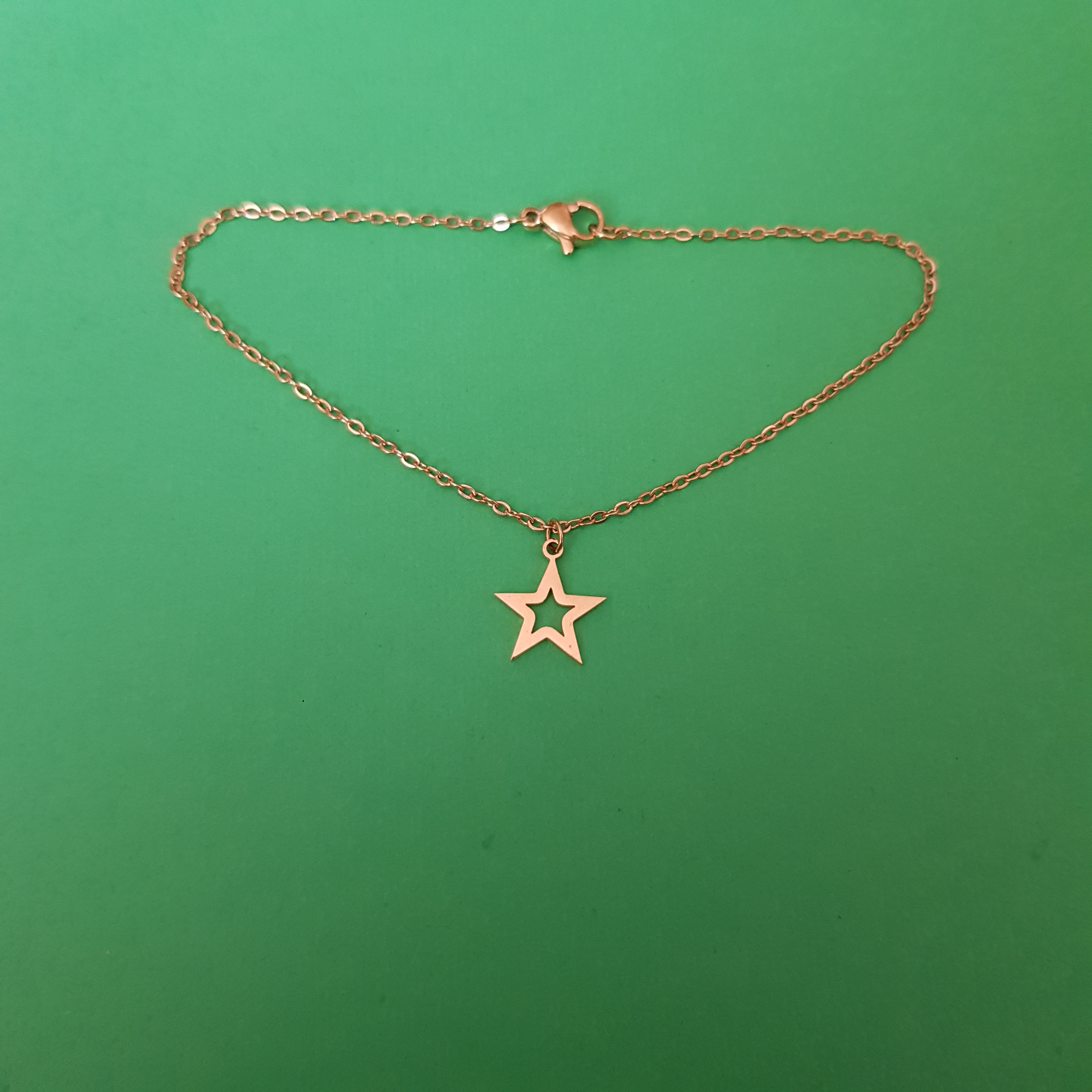 دستبند زنانه مدل ستاره تو خالی