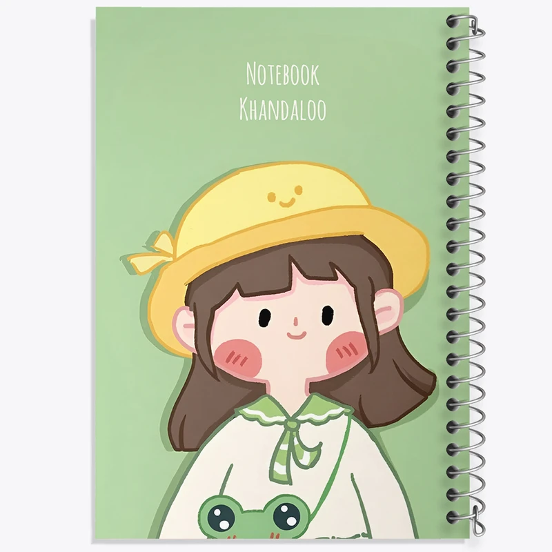 دفتر مشق 50 برگ خندالو طرح دخترانه کیوت کد N3983