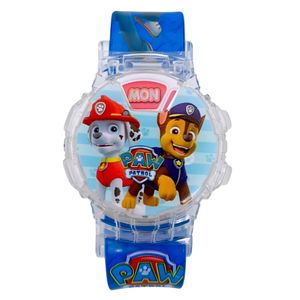 ساعت مچی دیجیتال بچگانه مدل کوارتز بند سیلیکونی قاب اسپینری طرح سگ‌های نگهبان