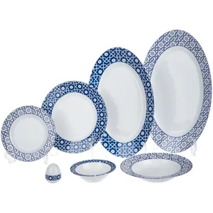 سرویس غذاخوری 28 پارچه چینی زرین ایران سری ایتالیا اف مدل میبد درجه یک