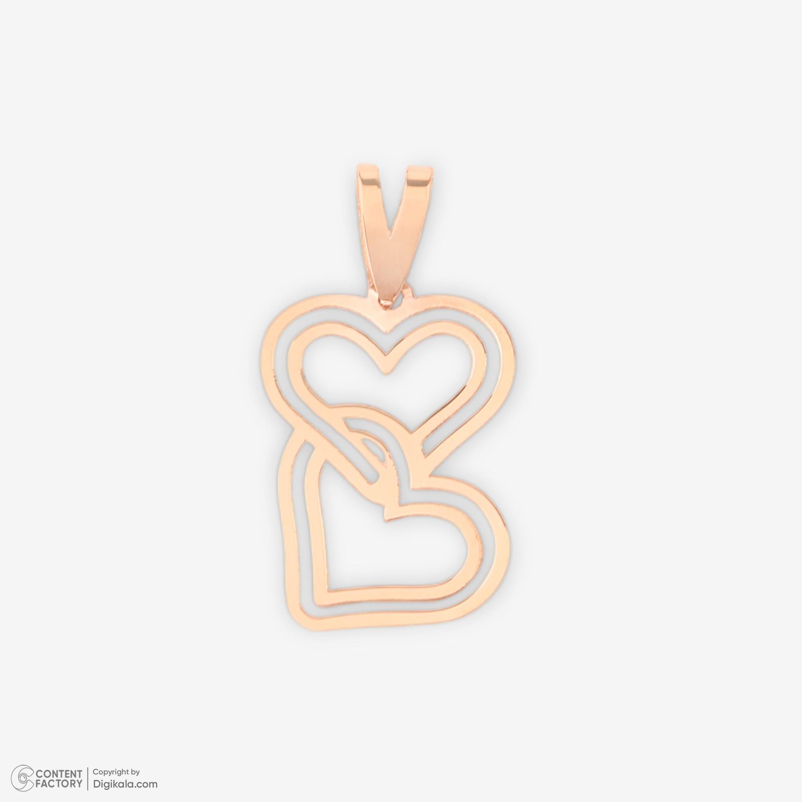 نیم ست طلا 18 عیار زنانه حافا گلد مدل قلب کد nim06 -  - 3