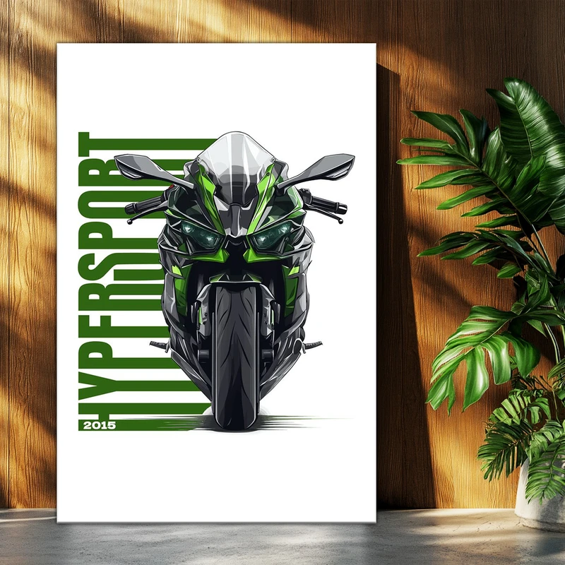 تابلو شاسی بکلیت طرح موتور سنگین نینجا کاوازاکی NINJA KAWASAKI H2R مدل T-po1678