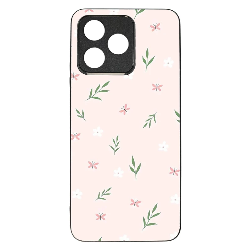 کاور قاب گارد گوشی طرح گل صورتی کد TPU-056 مناسب برای گوشی موبایل ریلمی C53