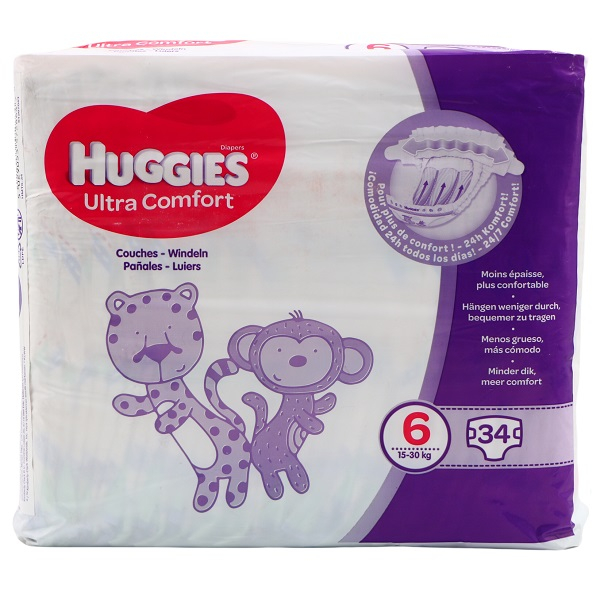 پوشک کودک هاگیز مدل ULtra سایز 6 بسته 34 عددی
