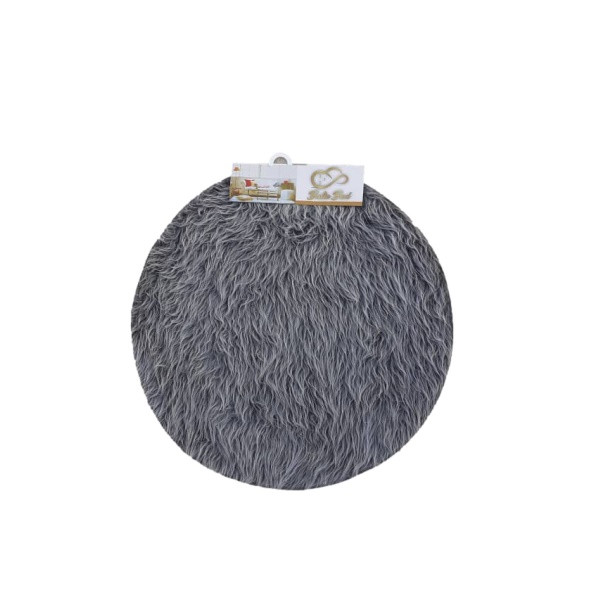پادری مدل خز طرح گرد کد 468 سایز 76x76 سانتی متر