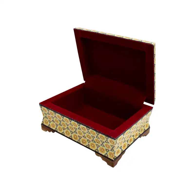 جعبه جواهرات خاتم کاری کد 06