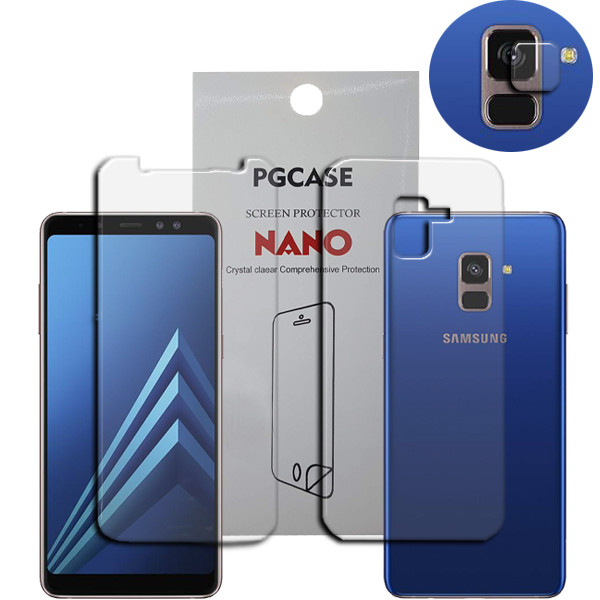  محافظ صفحه نمایش مدل Star Max مناسب برای گوشی موبایل سامسونگ Galaxy A8 Plus به همراه محافظ لنز دوربین و محافظ پشت گوشی