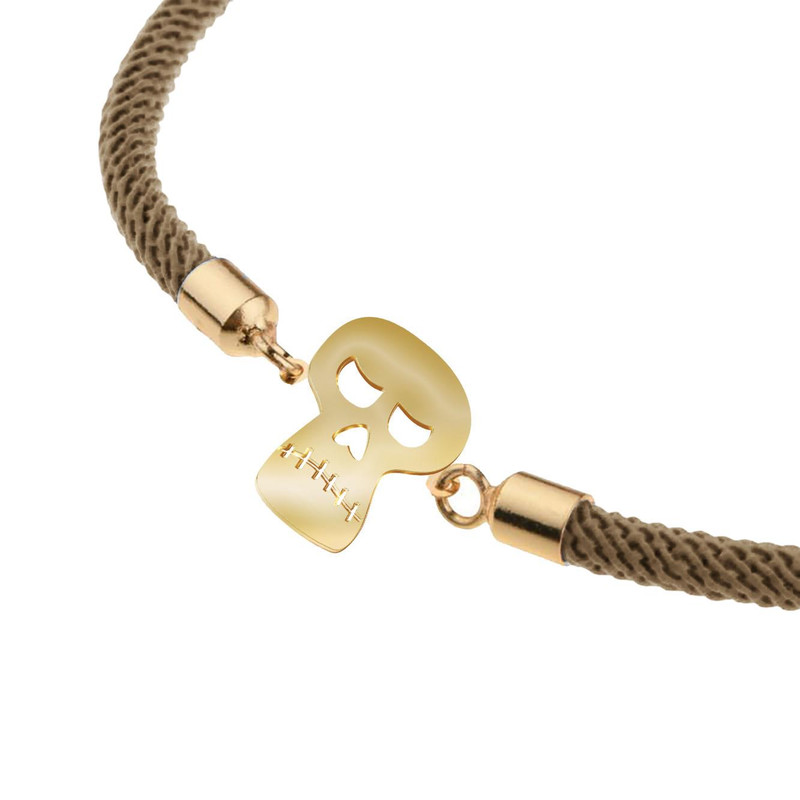 دستبند طلا 18 عیار زنانه مدوپد مدل جمجمه کد D17-10304