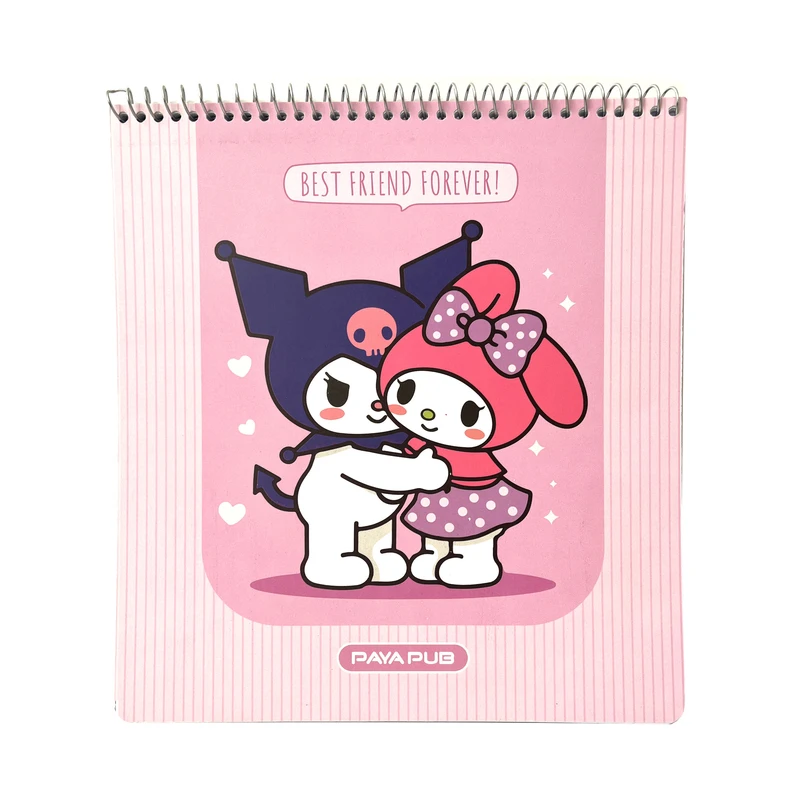 دفتر نقاشی 50 برگ پایاپاب مدل کرومی و ملودی