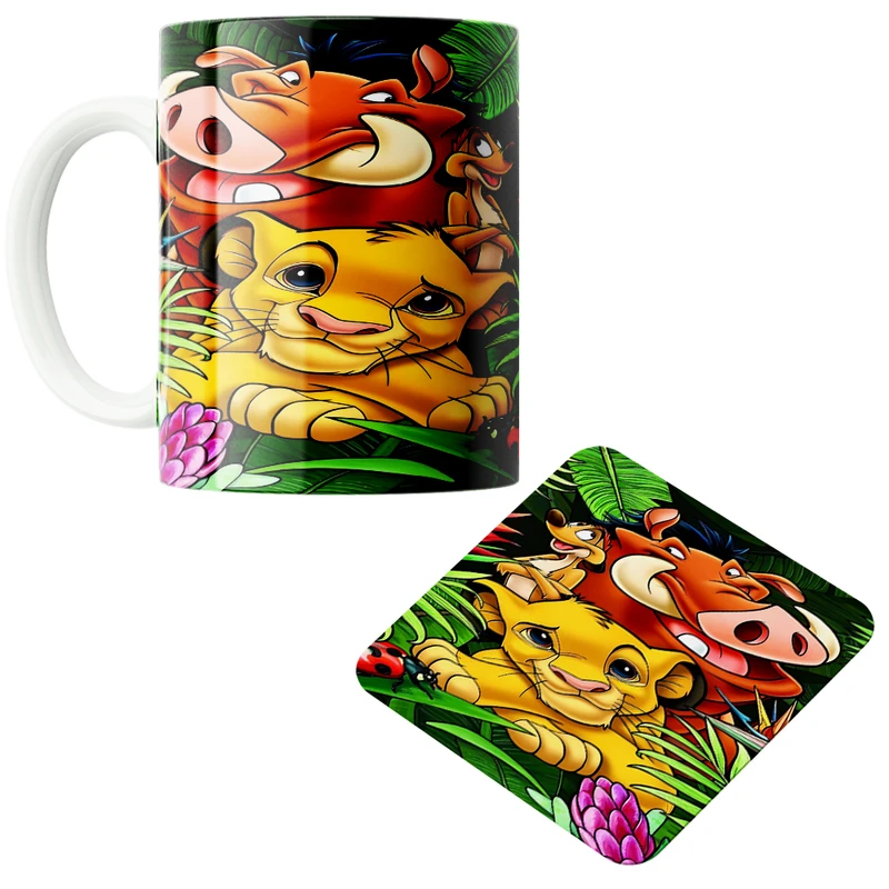 ماگ پاد آفرین مدل شیرشاه کد 01 به همراه زیر لیوانی