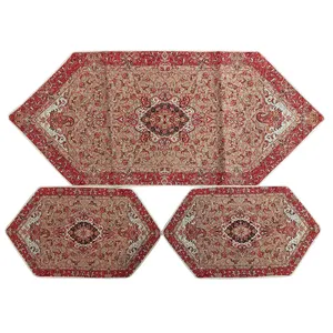 ست 3 تکه رومیزی ترمه صفائی کد 19 مدل sho