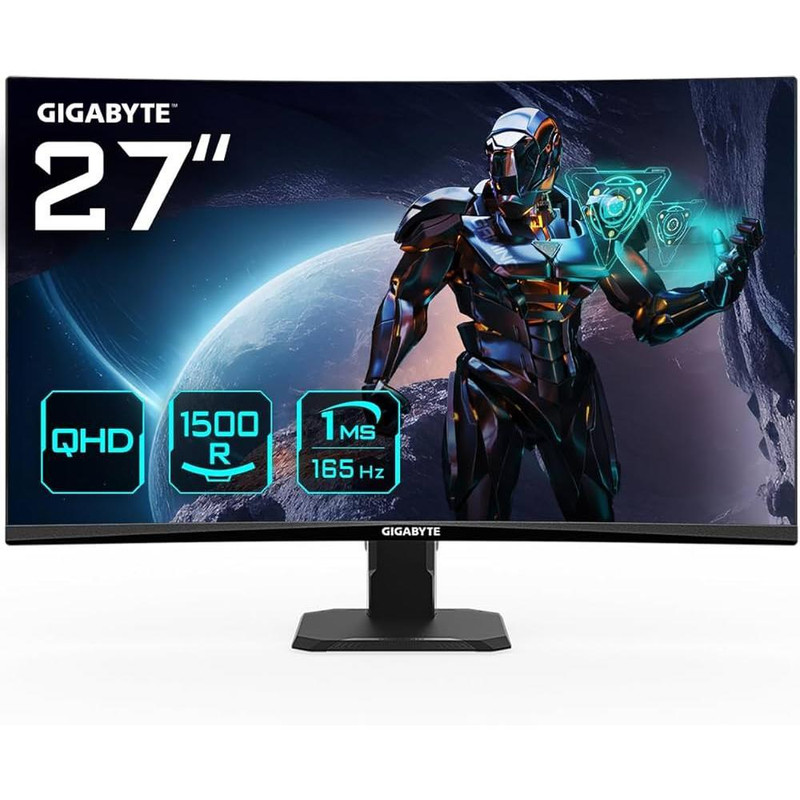 مانیتور گیمینگ گیگابایت مدل GS27QC-EK سایز 27 اینچ