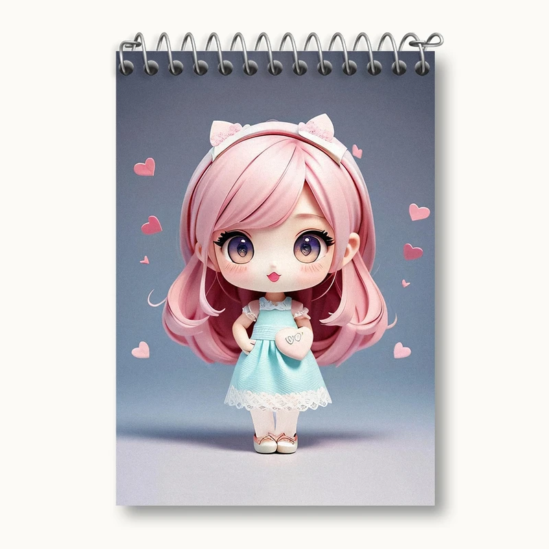 دفتر یادداشت 50 برگ خندالو مدل دخترانه (Girlish) کد 36863