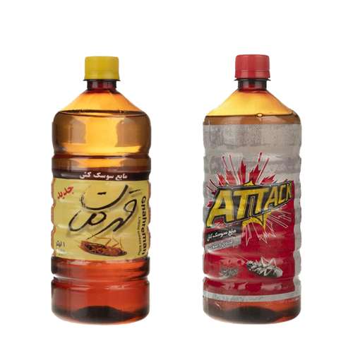 مایع سوسک کش مدل Ghareman.1L-Attack.1L حجم 2000 میلی لیتر مجموعه 2 عددی