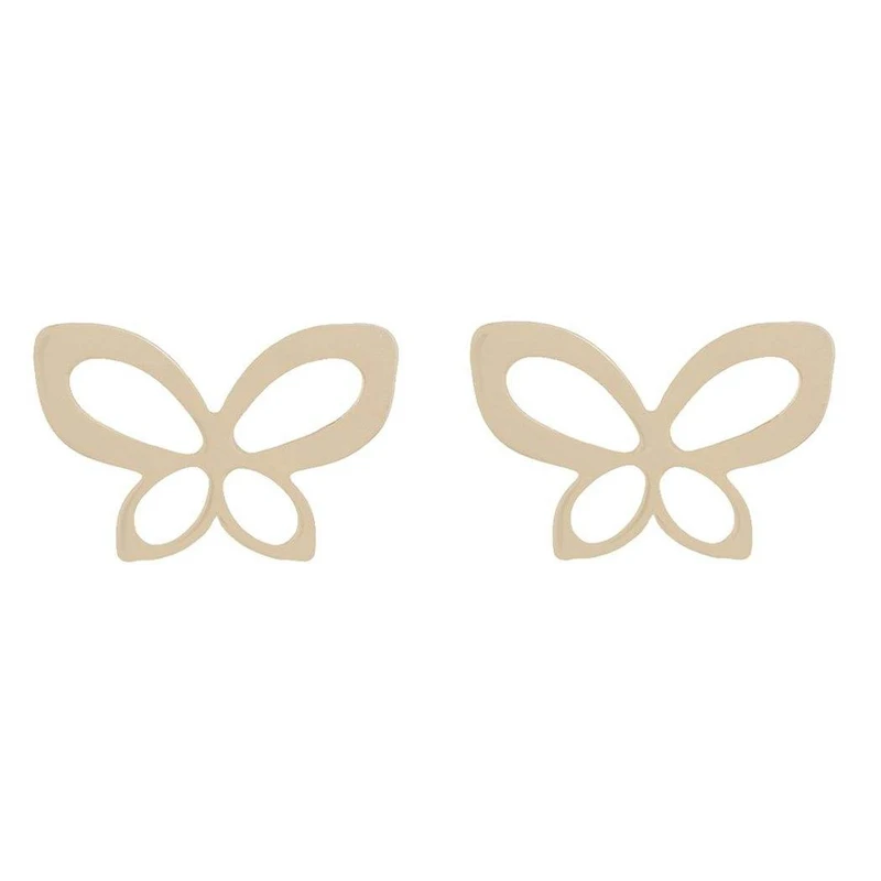 گوشواره طلا 18 عیار زنانه قیراط طرح پروانه کد GH4370