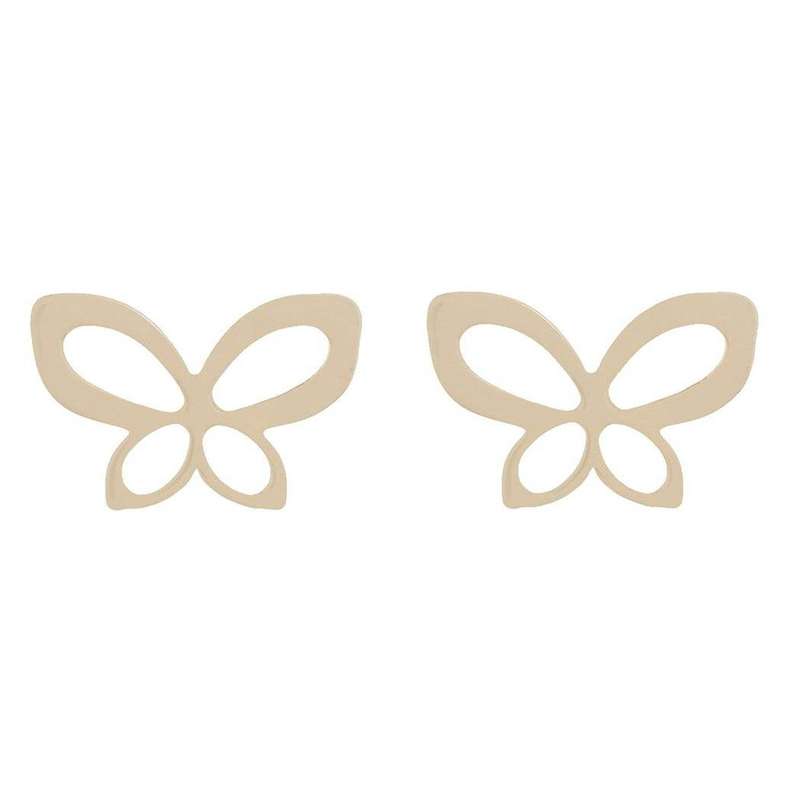 گوشواره طلا 18 عیار زنانه قیراط طرح پروانه کد GH4370