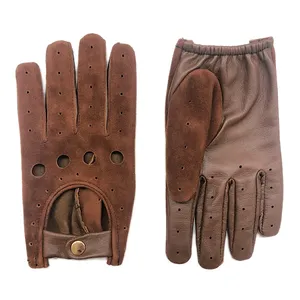 دستکش مردانه چرم مون مدل suede triton
