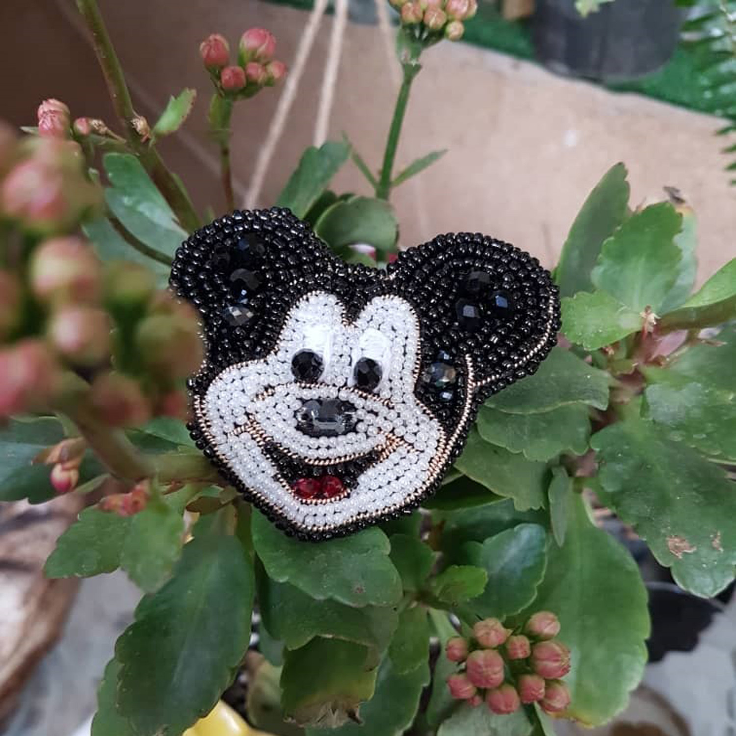 سنجاق سینه دخترانه مدل میکی موس کد GOL161