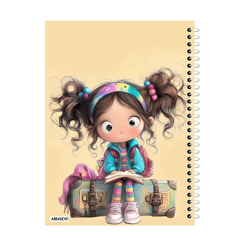 دفترچه یادداشت 50 برگ آلبالو مدل دختر فانتزی کد 2025