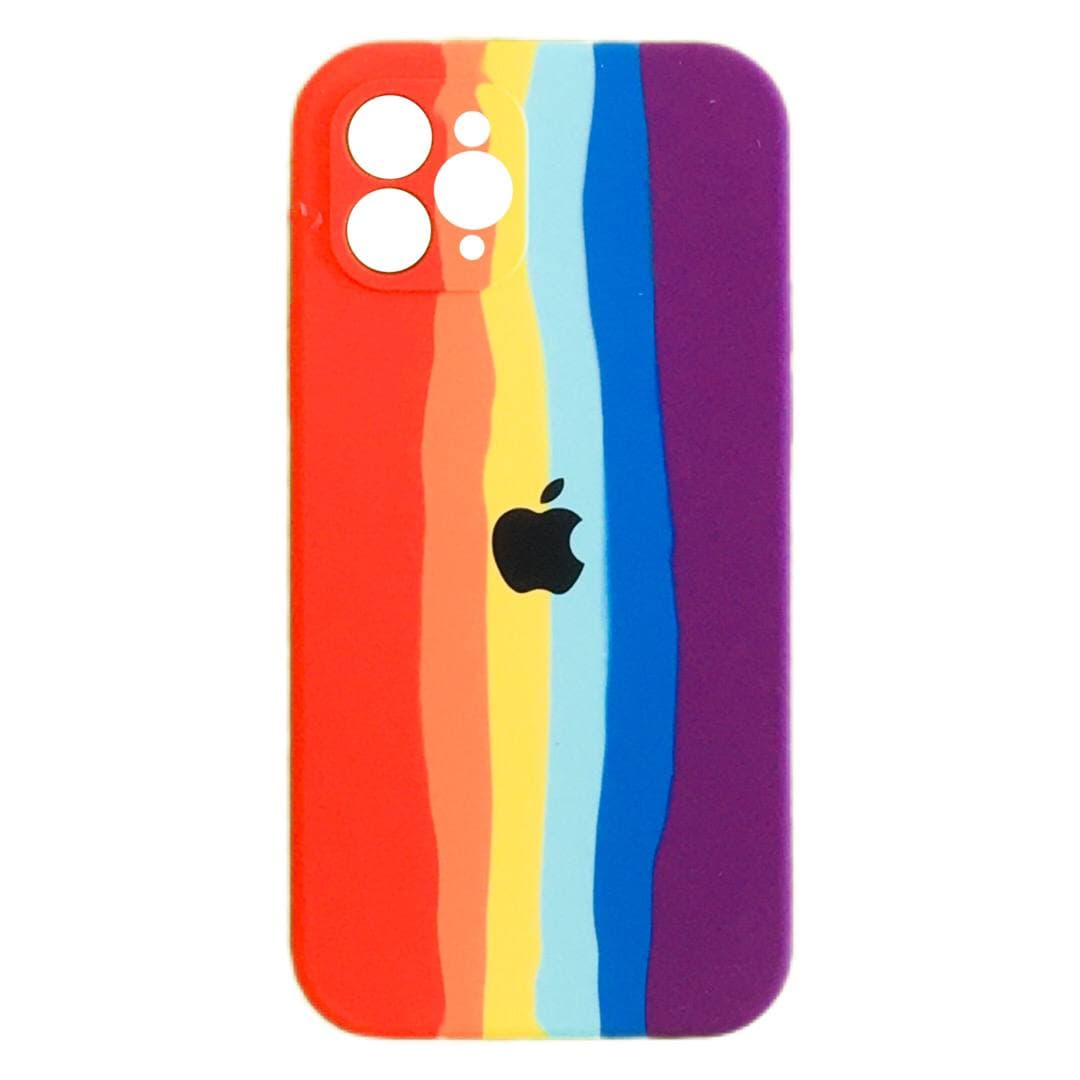 کاور مدل سیلیکونی رنگین کمان مناسب برای گوشی موبایل اپل Iphone 12 Pro Max