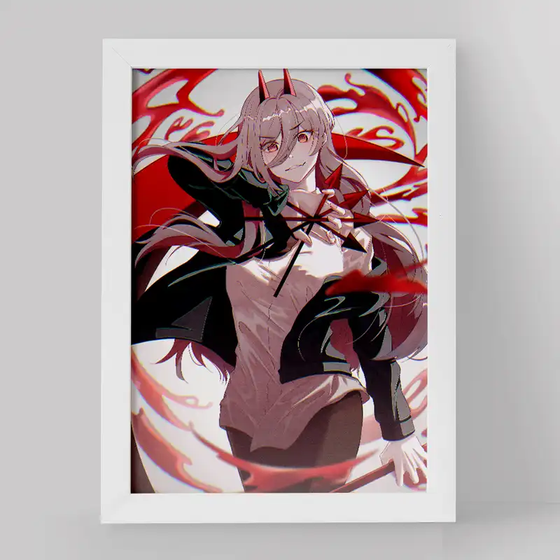 تابلو خندالو مدل پاور انیمه مرد اره ای کد 17897