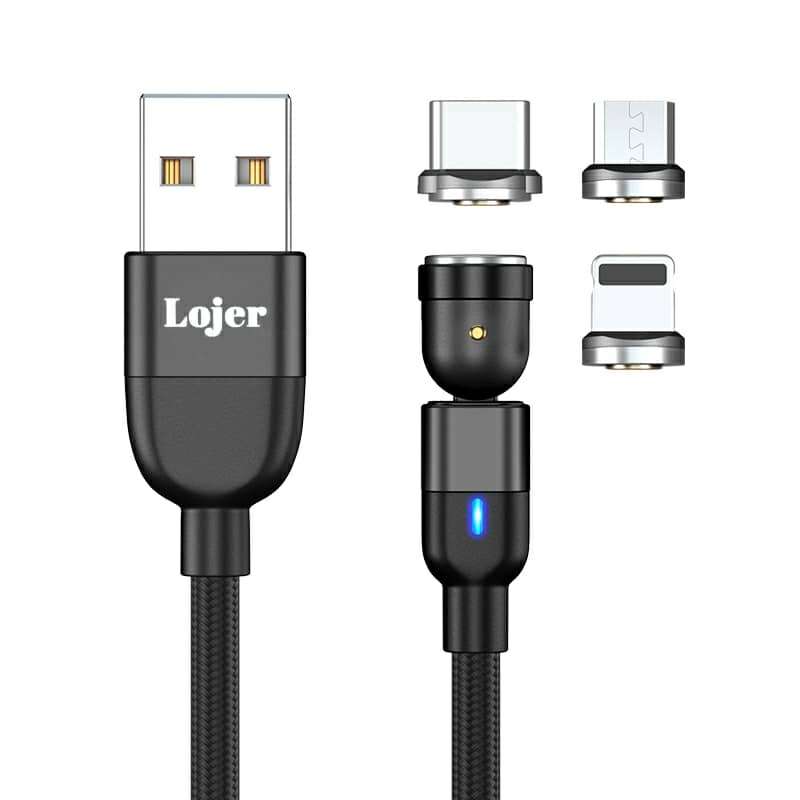 کابل تبدیل USB به لایتنینگ/ USB-C/ MicroUSB مدل LO1121 طول 1 متر