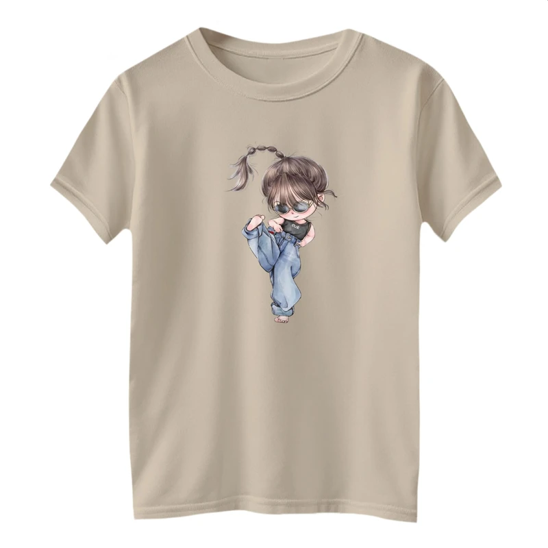 تی شرت آستین کوتاه بچگانه مدل دخترک کد 4