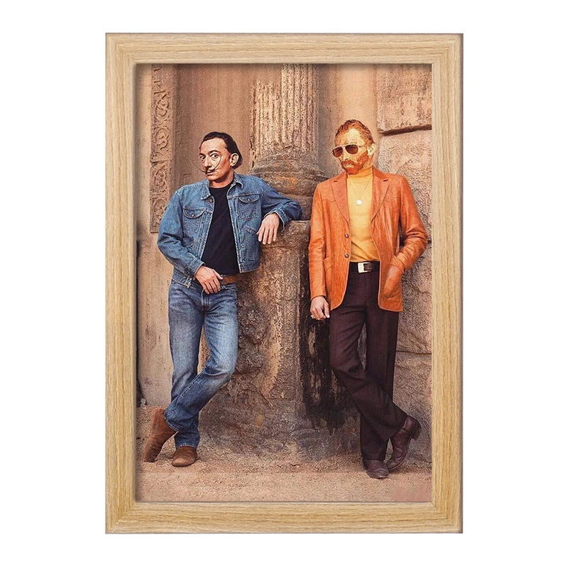 تابلو خندالو مدل ونگوگ و دالی  کد 23377