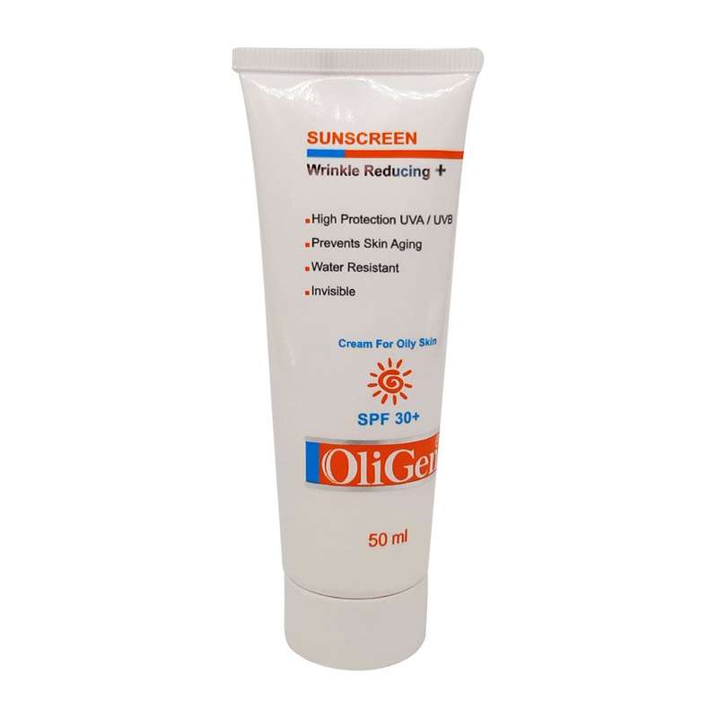 کرم ضد آفتاب بدون رنگ الی ژن SPF 30 مدل wrinkle reduce مناسب پوستهای چرب حجم 50 میلیلیتر کرم ضد آفتاب بدون رنگ الی ژن SPF 30 مدل wrinkle reduce مناسب پوستهای چرب حجم 50 میلیلیتر