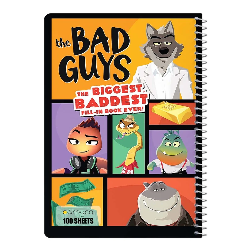 دفتر مشق 100 برگ سیمی کارنیکا طرح آدم بدها The Bad Guys کد 17728
