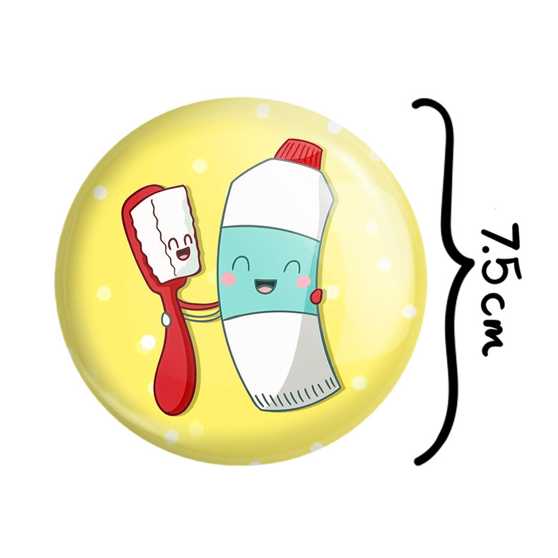 آینه جیبی خندالو طرح دندان و دندانپزشکی کودکانه مدل تاشو کد 27749