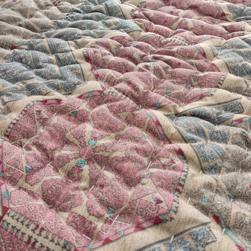 لحاف مدل دست دوز کرسی طرح لوزی سایز 300×300 سانتی متر